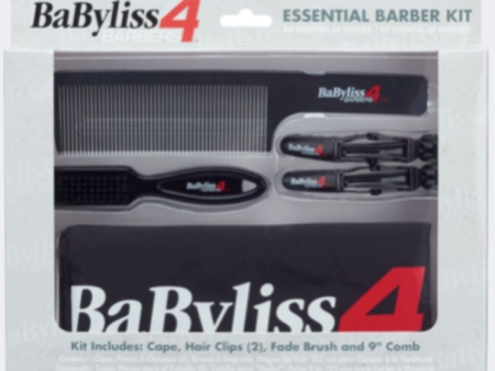 BABYLISSPRO BARBOLOGY ESSENTIAL BARBER KIT includes: cape, hair clips (2), fade brush, and 9” comb Sale