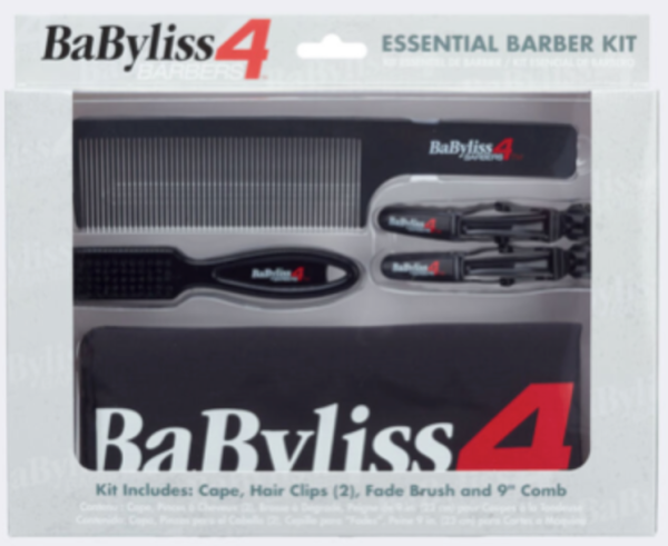 BABYLISSPRO BARBOLOGY ESSENTIAL BARBER KIT includes: cape, hair clips (2), fade brush, and 9” comb Sale