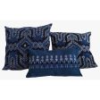 Handwoven Ikat Pillow Cover, Blue. Cover Only with No Insert. 20inches x 20inches, Cushion Sale