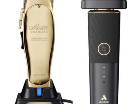 Andis 2pc Cordless Combo – Limited Gold Cordless Master & Cordless reSURGE shaver Online Hot Sale