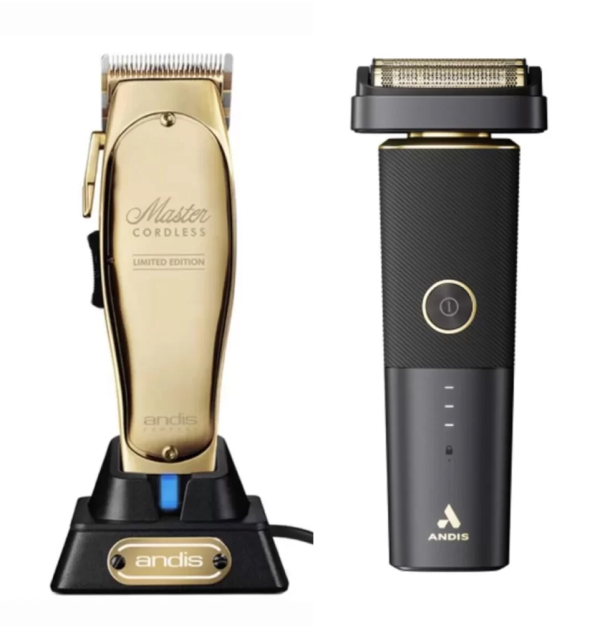 Andis 2pc Cordless Combo – Limited Gold Cordless Master & Cordless reSURGE shaver Online Hot Sale