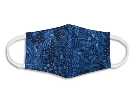 Batik Face Covering - Blue on Sale