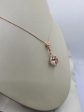 14K Rose Gold Morganite & Diamond Gemstone Necklace For Discount