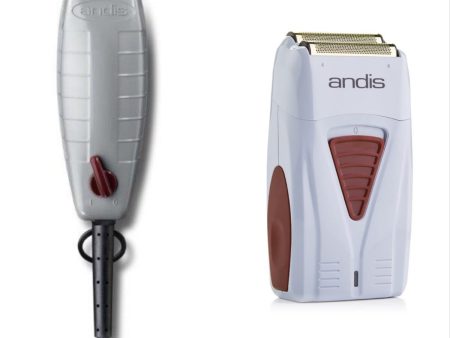 Andis 2pc Combo – Corded T-Outliner, Cordless Foil Shaver For Sale