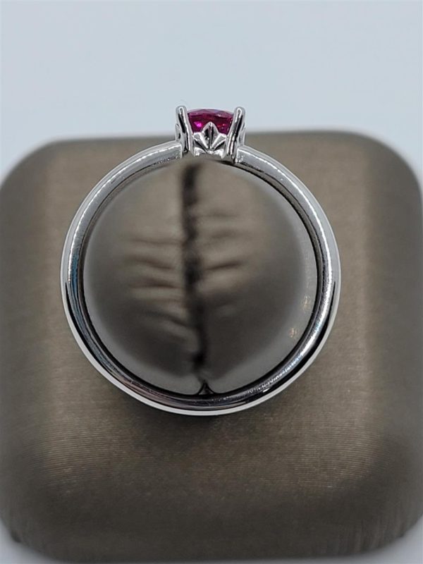 10K White Gold Fashion Ruby Gemstone Ring Fashion