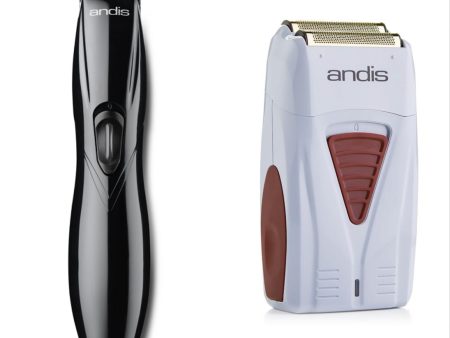 Andis 2pc Cordless Combo  – Cordless Slimline black, Cordless Foil Shaver For Sale