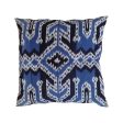 Handwoven Ikat Pillow Cover, Blue. Cover Only with No Insert. 20inches x 20inches, Cushion Sale