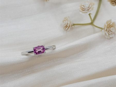 10K White Gold Fashion Pink Tourmaline Gemstone Ring Sale