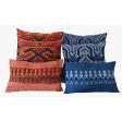 Handwoven Ikat Pillow Cover, Blue. Cover Only with No Insert. 20inches x 20inches, Cushion Sale