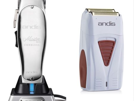 Andis 2pc Cordless Combo – Cordless Master, Cordless Foil Shaver Online Sale