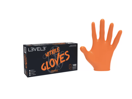 L3VEL3™ PROFESSIONAL NITRILE GLOVES 100ct – ORANGE Online Sale