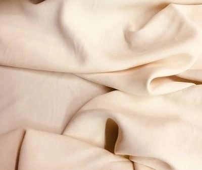 Italian Vanilla Cream Stretch Viscose Crepe Discount