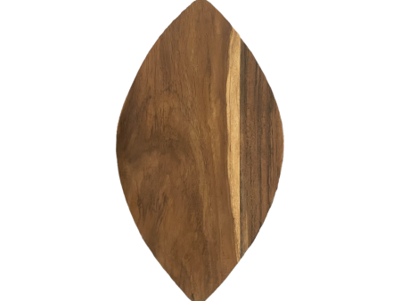 Teak wood leaf serving server tray large 16  x 8.5  For Discount