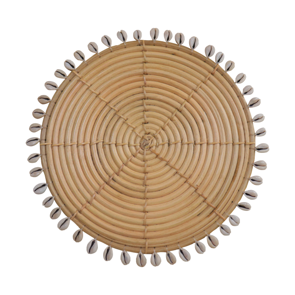 Placemats Rattan & Seashells - Set of Two Discount