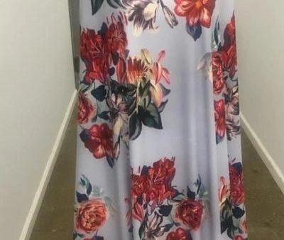 Floral Print Lycra - Blue   Red   Green Hot on Sale