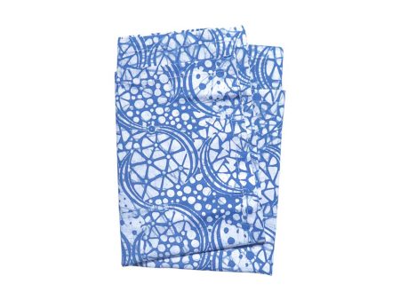 Batik Tea Towel Hand Dyed, Blue Stone, Hand Dyed, 100% Cotton Online now