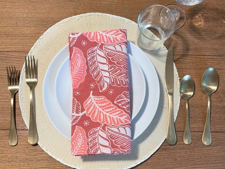 Batik Cloth Napkin Set of Four - Leafy Paradise Hot on Sale