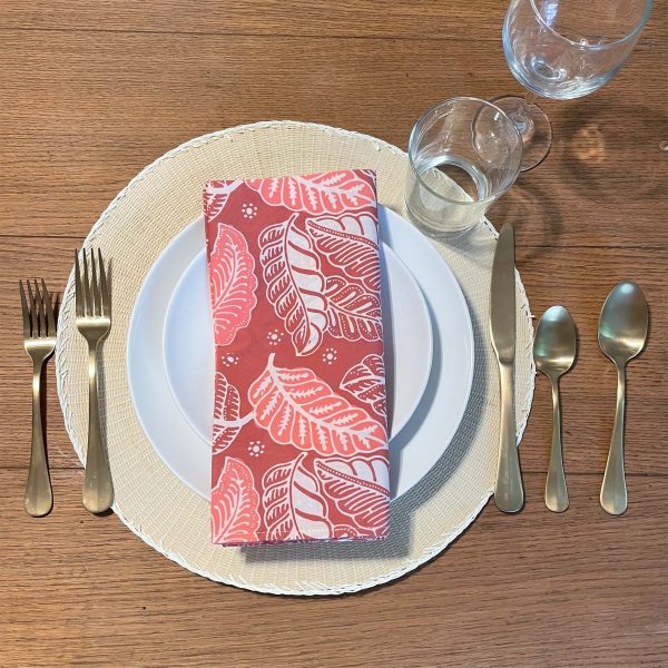 Batik Cloth Napkin Set of Four - Leafy Paradise Hot on Sale