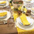 Batik Table Runner Yellow Twig, Hand Dyed, 100% Cotton Supply