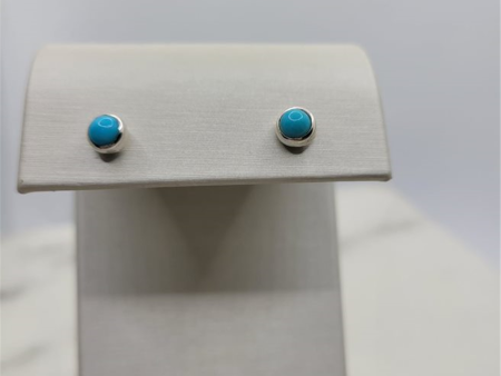 Sterling Silver Turquoise Stud Earrings on Sale