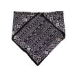 Large 27  Batik Bandana, Hand Dyed, 100% Soft Cotton, Geometric Black & White, XL on Sale