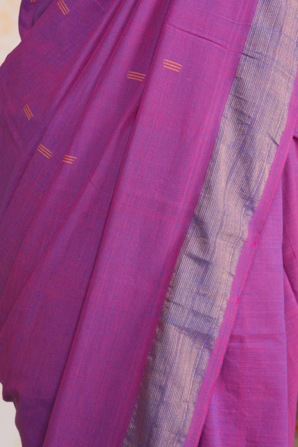 Handwoven Purple & Gold Paithani Saree With Peacock Motifs Cheap