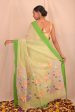 Handwoven Pastel Green Muslin Jamdani Saree Fashion