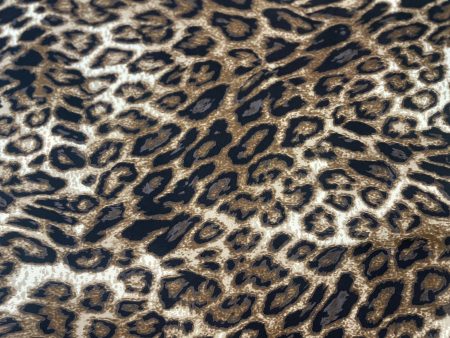 Printed Silk Crepe De Chine - Neutral Cheetah Discount