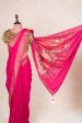 Handwoven Pink & Gold Paithani Saree With Classic Pallu Discount