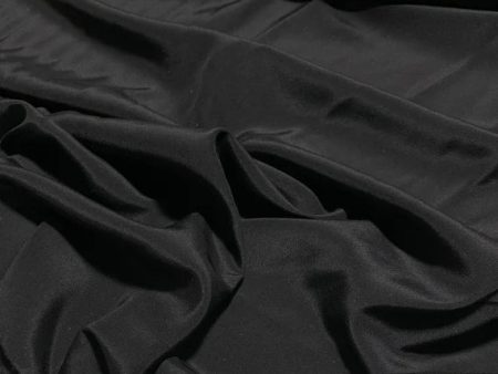 Wide Silk Crepe De Chine - Jet Black For Discount