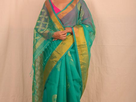 Handwoven Sea Green Jamdani Saree Fashion