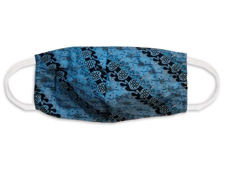 Batik Face Covering - Turquoise Online Hot Sale