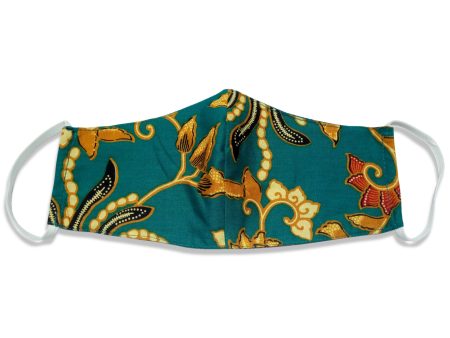 Bali Collection Batik Face Covering - Green Online now