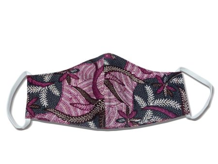 Bali Collection Batik Face Covering - Purple - No Nose Wire on Sale