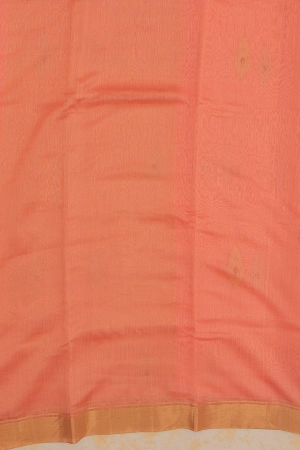 Handloom Chanderi Silk Saree Pastel Pink Gold Buta Online