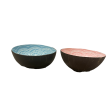 Painted Coconut Bowls Small 5  Two Bowls in Pink and Blue Each Online Hot Sale