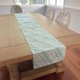 Batik Table Runner Green Royalty, Hand Dyed, 100% Cotton For Discount