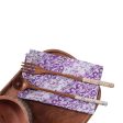 Batik Cloth Napkin Set of Four, Purple Blade, Hand Dyed, 100% Cotton Online Sale